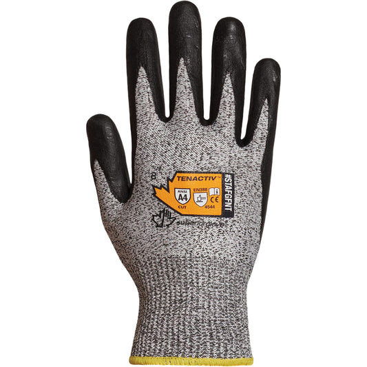 Superior Glove Works Ltd. Cut-Resistant Gloves, Size 2X-Large/11, 13 Gauge, Foam Nitrile Coated, TenActiv™ Shell, ANSI/ISEA 105 Level 4