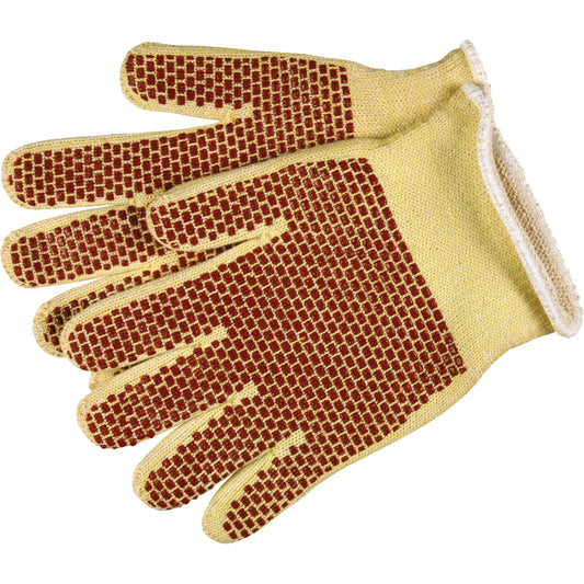 Mcr Safety String-Knit Gloves, Size Medium, 7 Gauge, Nitrile Coated, Kevlar® Shell, ANSI/ISEA 105 Level 3