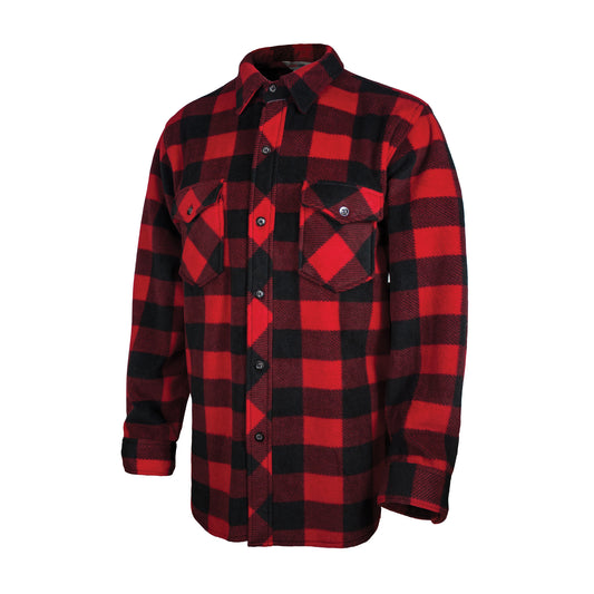 Tough Duck Plaid Solar Fleece Shirt, Men's, 2X-Large, Red