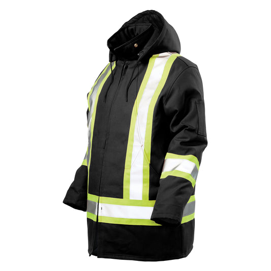 Tough Duck Safety Parka, Black, 4X-Large