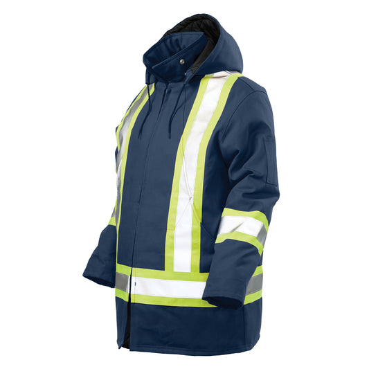 Tough Duck Safety Parka, Navy Blue, 3X-Large