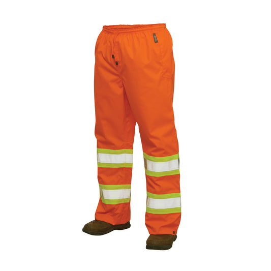 Tough Duck 300D Safety Rain Pant, Polyester, 5X-Large, High Visibility Orange