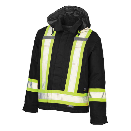 Tough Duck Safety Jacket, Black, 4X-Large