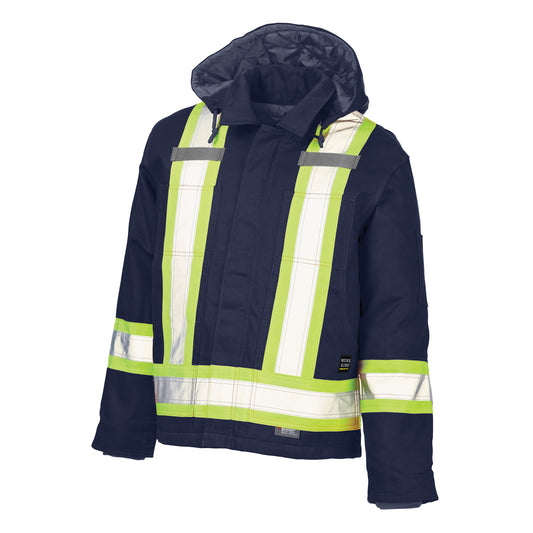 Tough Duck Safety Jacket, Navy Blue, 4X-Large