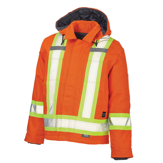 Tough Duck Safety Jacket, High Visibility Orange, 2X-Large