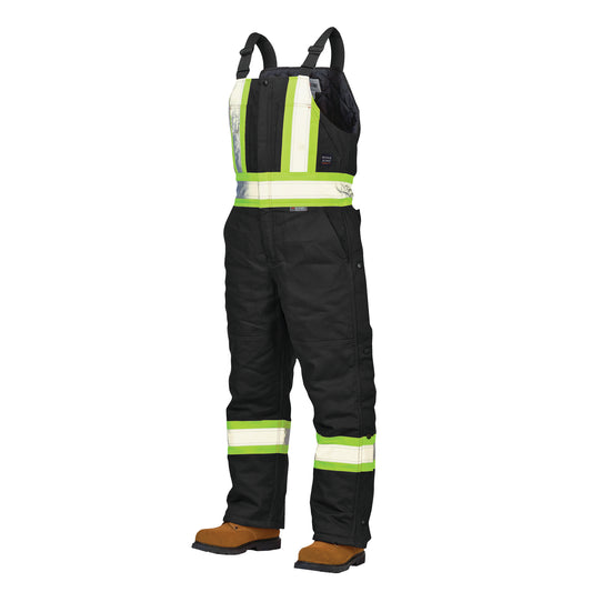 Tough Duck Duck Lined Safety Overalls, Cotton, 3X-Large, Black