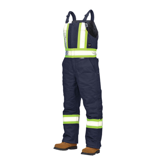 Tough Duck Duck Lined Safety Overalls, Cotton, 4X-Large, Navy Blue