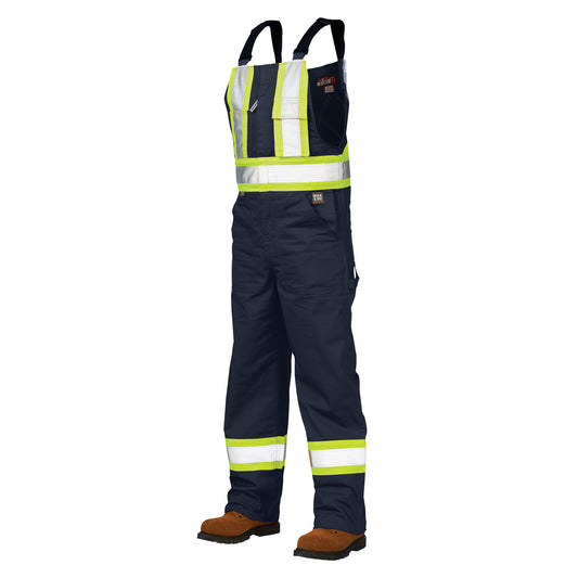 Tough Duck Unlined Safety Overalls, Poly-Cotton, 3X-Large, Navy Blue