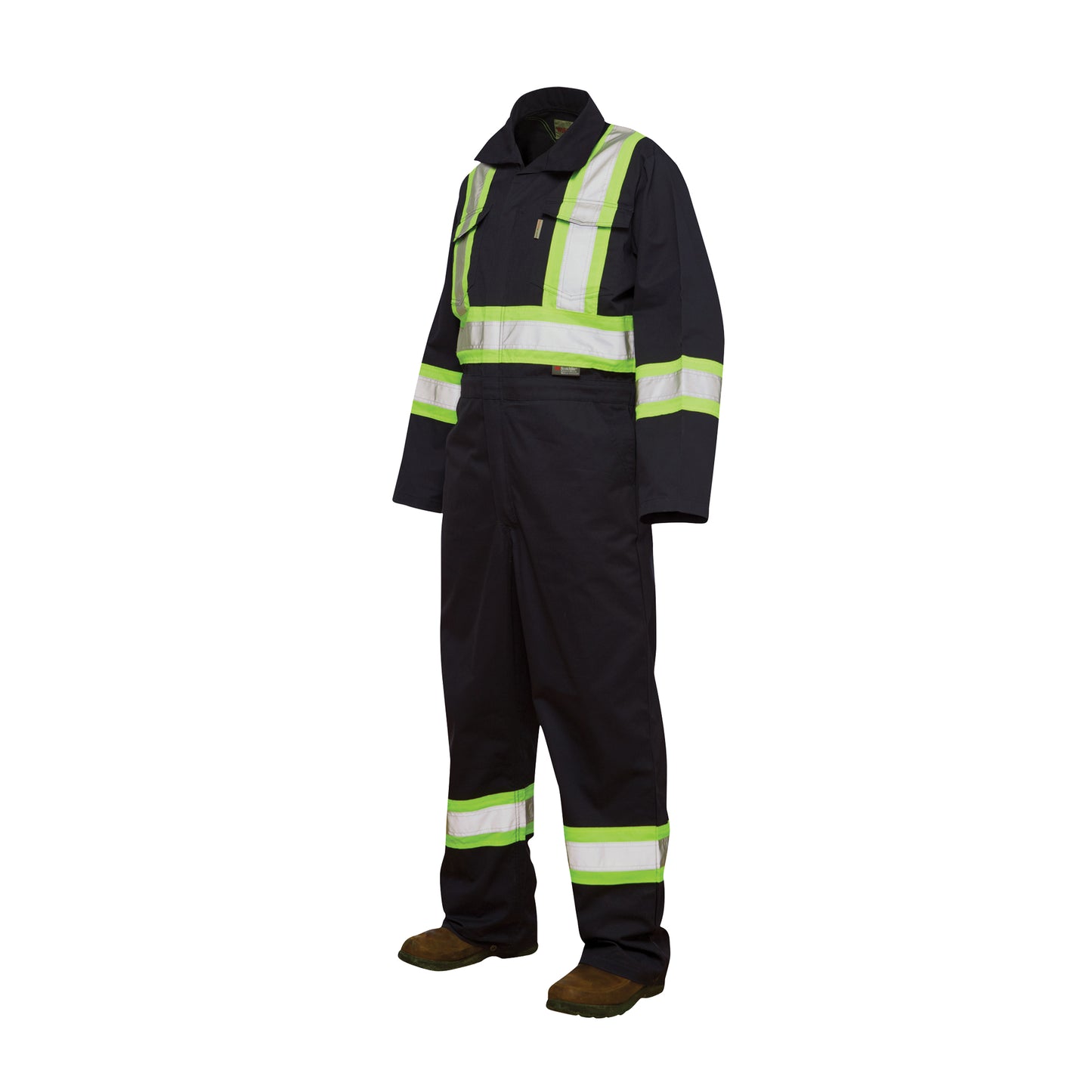 Tough Duck Unlined Safety Coveralls, 3X-Large, Navy Blue