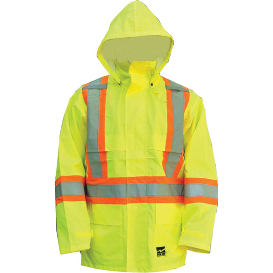 Viking Professional Open Road Jacket, Polyester/Polyurethane, High Visibility Lime-Yellow, X-Large