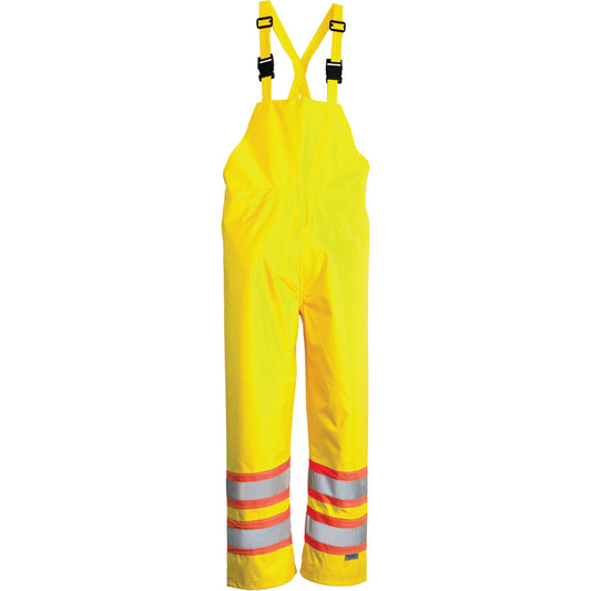 Viking Open Road® Bib Pants, Polyester, X-Large, High Visibility Lime-Yellow