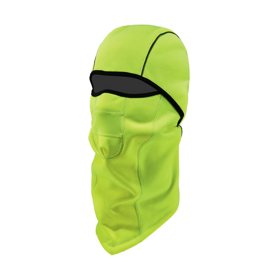 Ergodyne N-Ferno® 6823 Wind-Proof Hinged Balaclava, Fleece, High-Visibility Lime Green