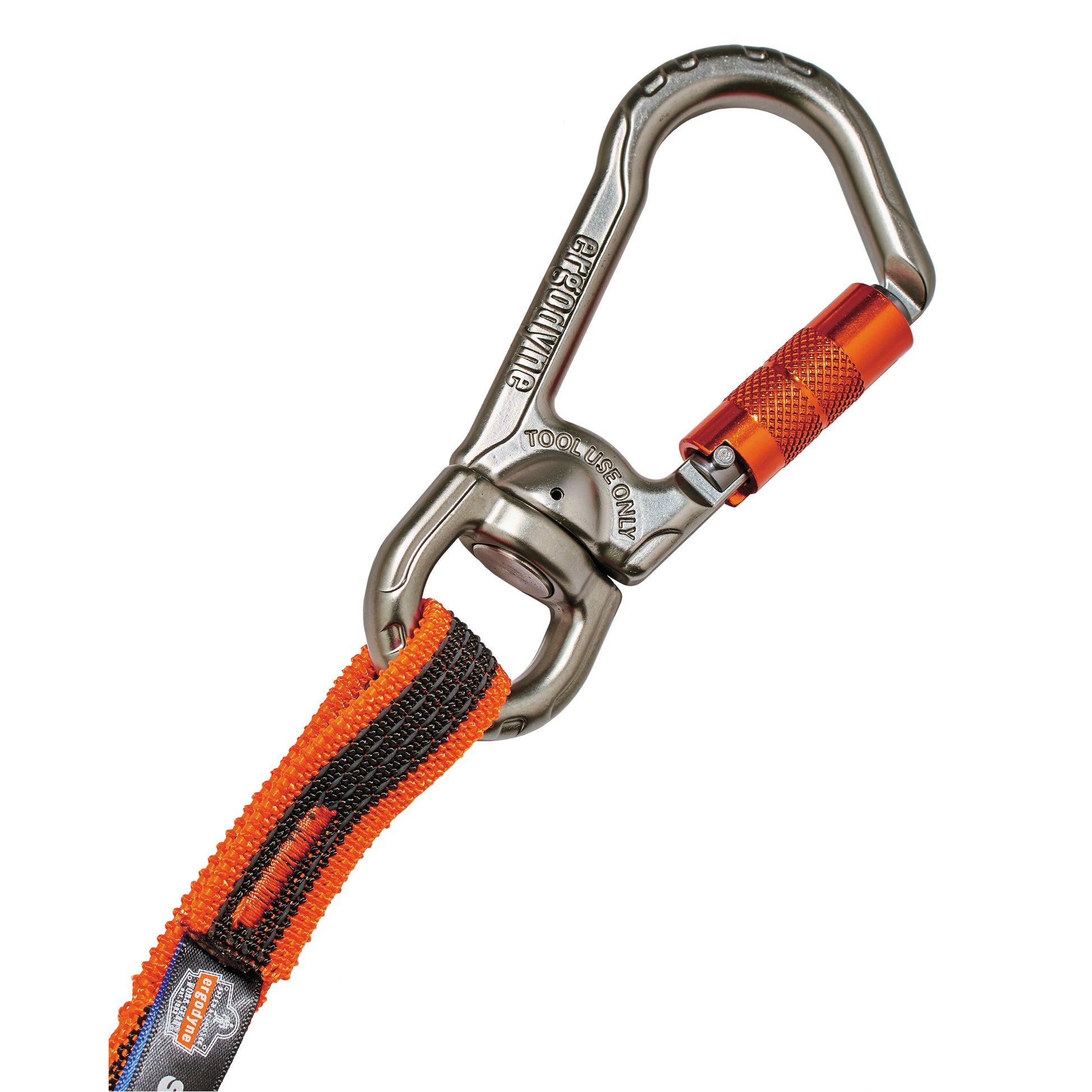 Ergodyne Squids® 3109F(x) Double-Locking Tool Lanyard with Swivel, Bungee, Carabiner/Loop