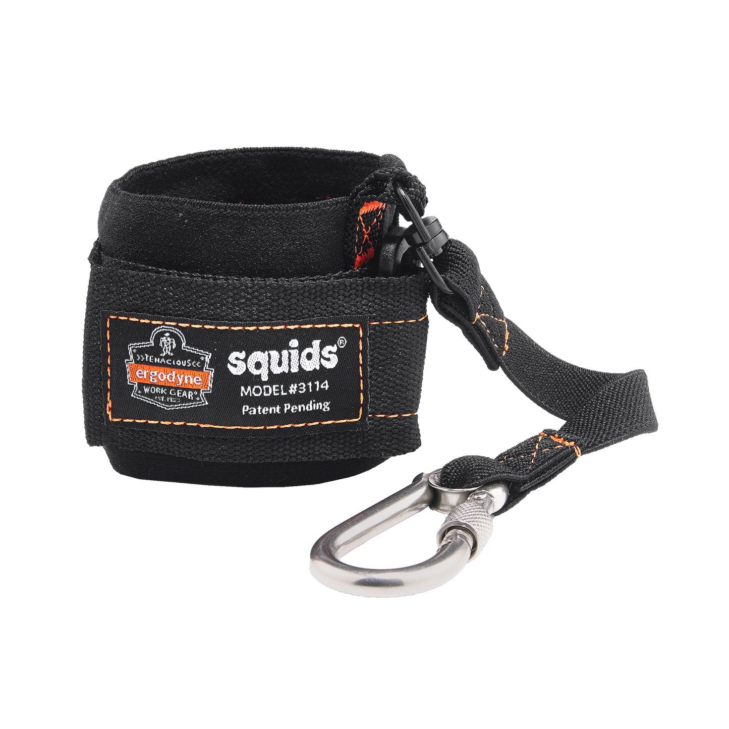Ergodyne Squids® 3114 Pull-On Wrist Lanyard with Carabiner