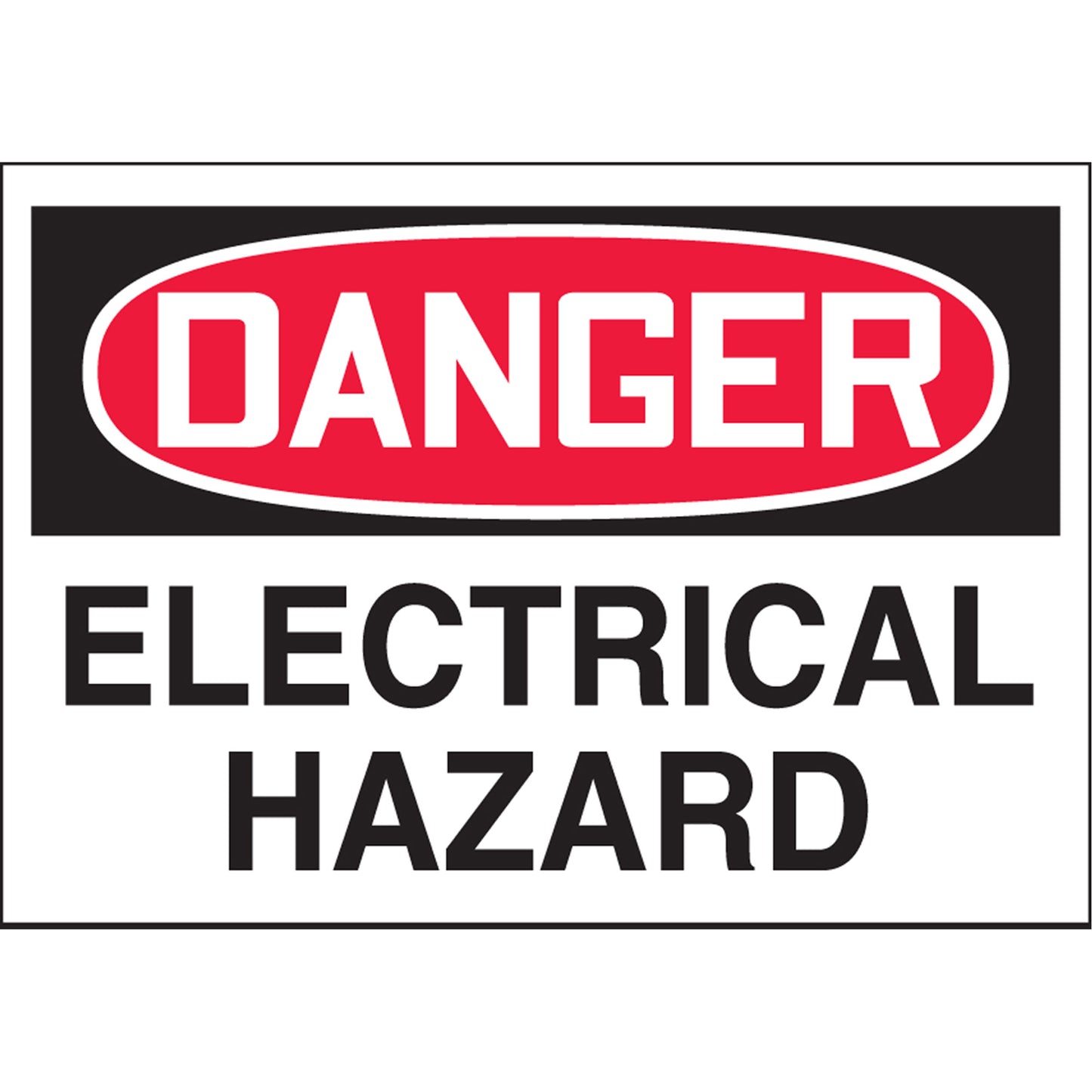 Accuform Signs "Electrical Hazard" Label, 3.5" x 5", Vinyl, English
