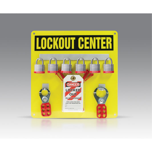 Accuform Signs Hanger Board Kit, Laminated Steel Padlocks, 6 Padlock Capacity, Padlocks Included