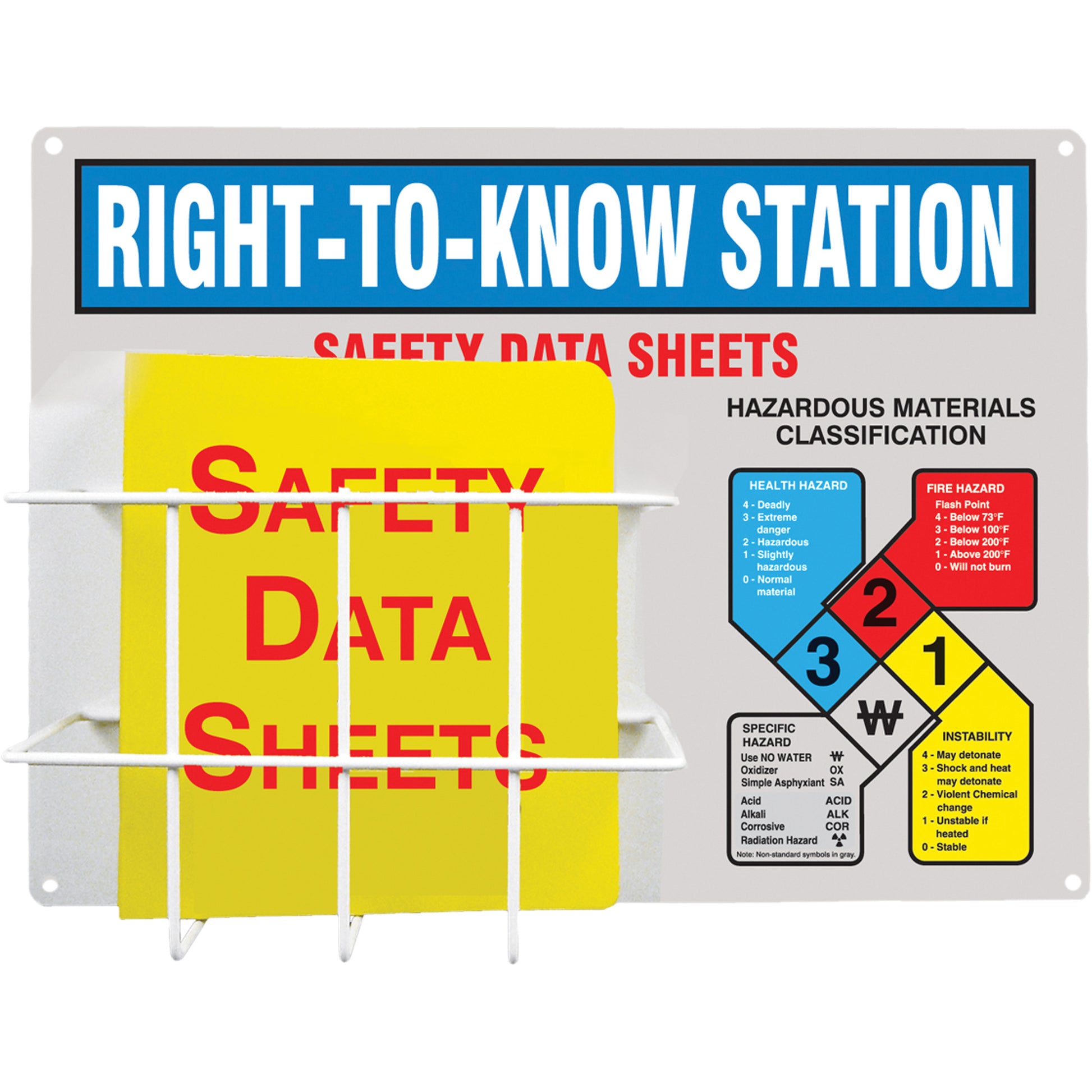 Accuform Signs Basket-Style Aluminum Station, English, Binders Included