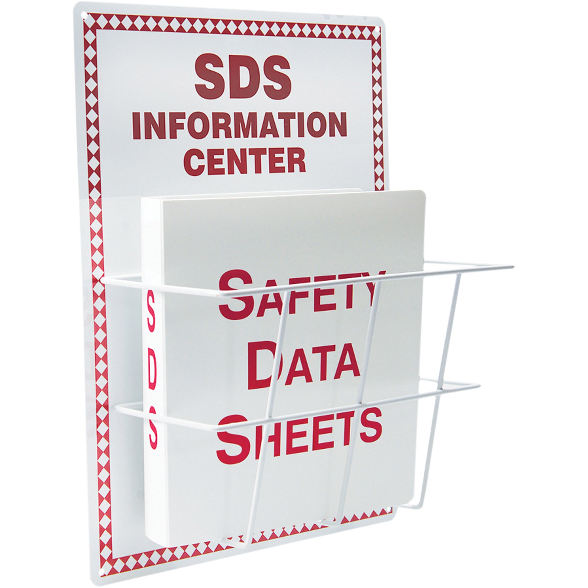 Accuform Signs Basket-Style Aluminum Safety Data Sheet Center, English, Binders Included