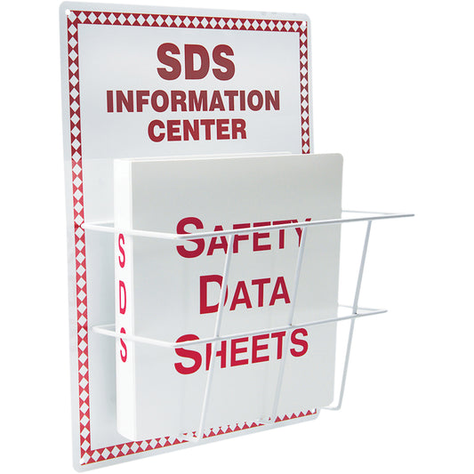 Accuform Signs Basket-Style Aluminum Safety Data Sheet Center, English, Binders Included