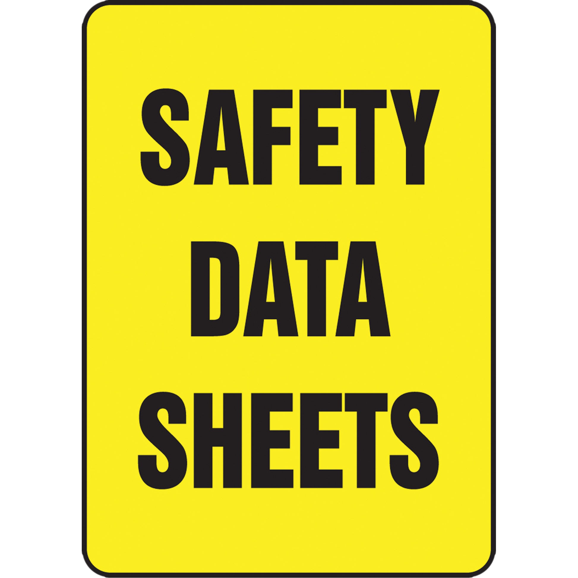 Accuform Signs "Safety Data Sheets" Sign, 10" x 14", Aluminum, English