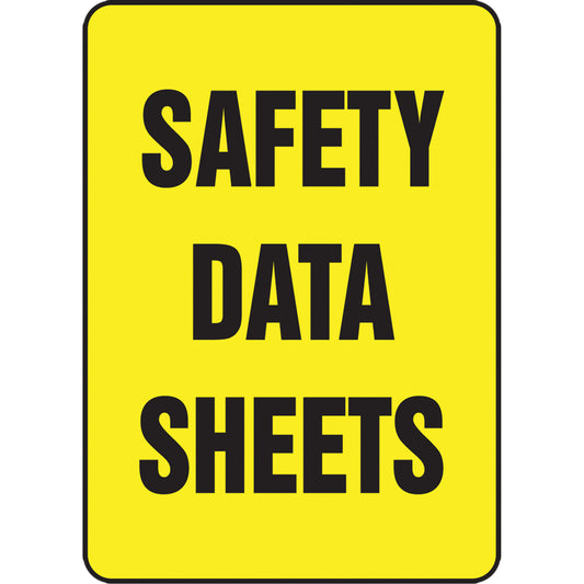 Accuform Signs "Safety Data Sheets" Sign, 10" x 14", Aluminum, English