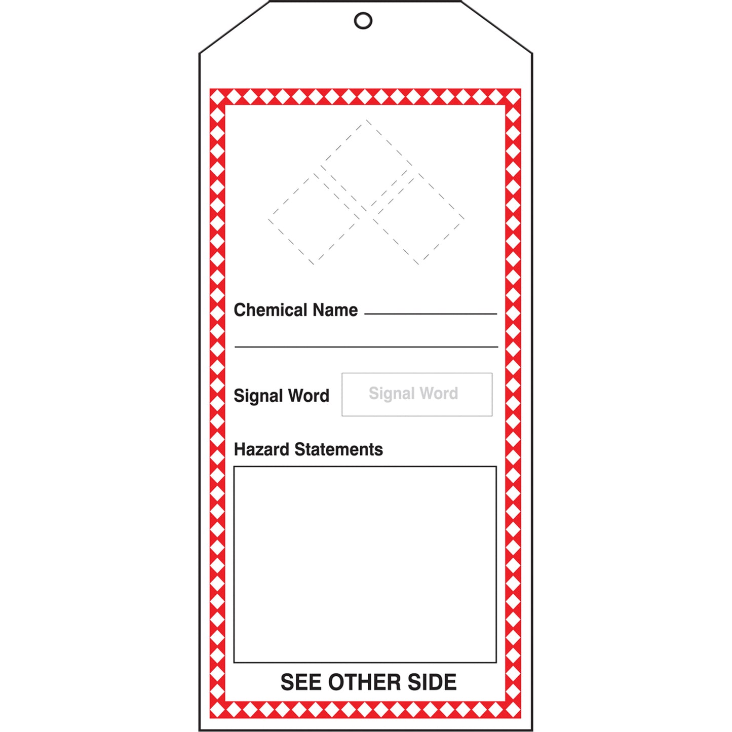 Accuform Signs GHS Jumbo Tags, Cardstock, 3-7/8" W x 8-1/2" H, English