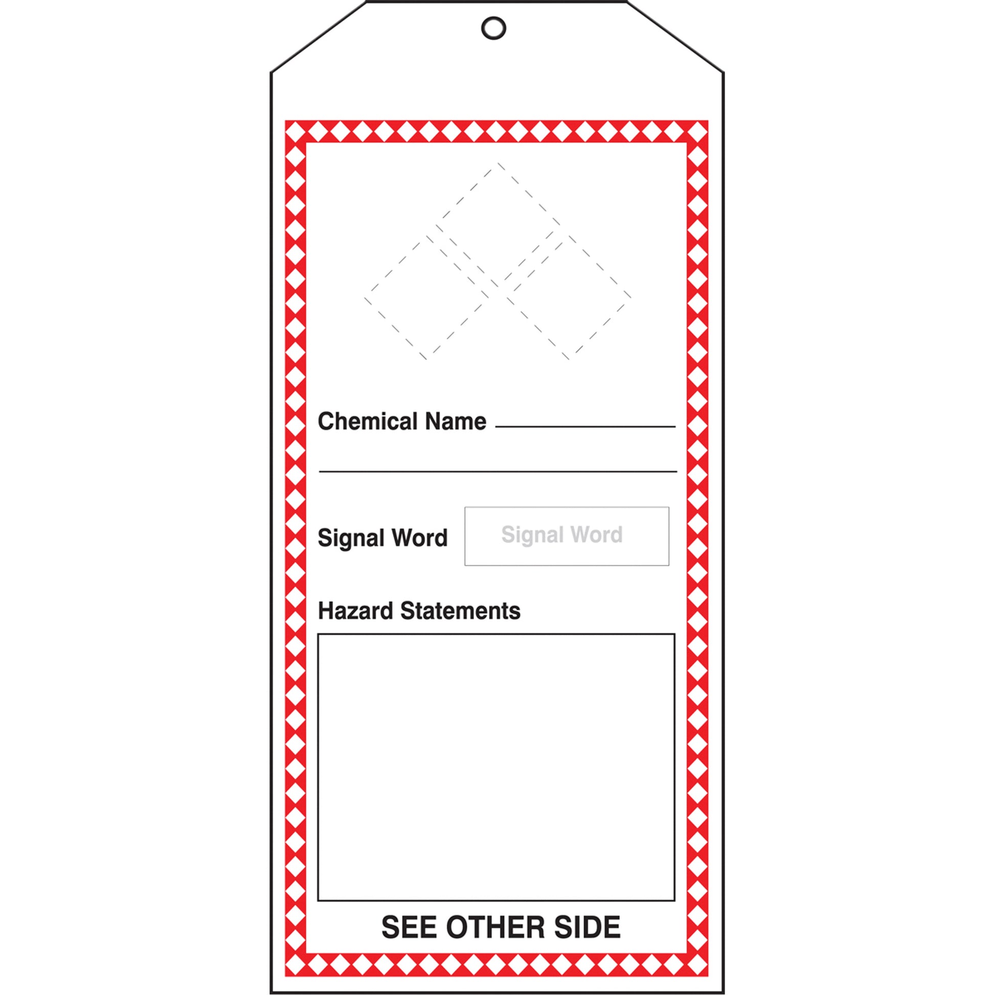 Accuform Signs GHS Jumbo Tags, Cardstock, 3-7/8" W x 8-1/2" H, English