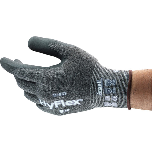 Ansell HyFlex™ Cut Resistant Coated Gloves, Size 11, 18 Gauge, Nitrile Coated, Intercept™ Shell, ASTM ANSI Level A2/EN 388 Level B