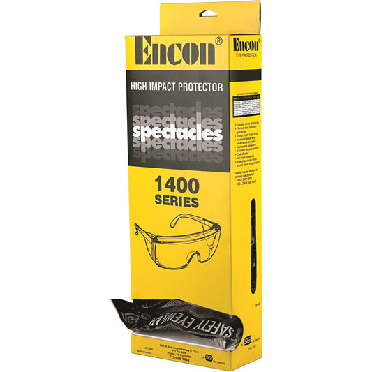 Encon Veratti® Tuff Spec® 1400 Series Safety Glasses with Encon® Dispenser Box, Clear Lens, ANSI Z87+/Meets/Exceeds CSA Z94.3