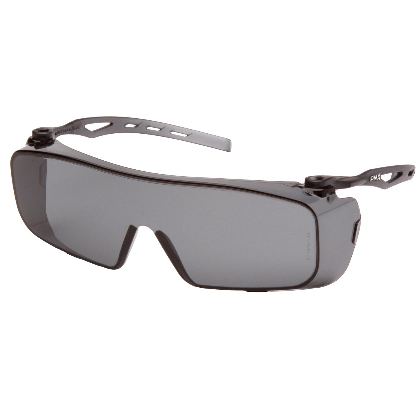 Pyramex Cappture OTG Safety Glasses, Grey/Smoke Lens, Anti-Fog, ANSI Z87+/Meets/Exceeds CSA Z94.3