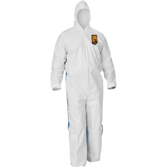 Ansell Kleenguard™ A40 Coveralls with Breathable Back, 2X-Large, Blue/White, Microporous/SMS
