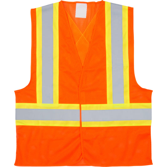 Zenith Safety Products Traffic Safety Vest, High Visibility Orange, Medium, Polyester