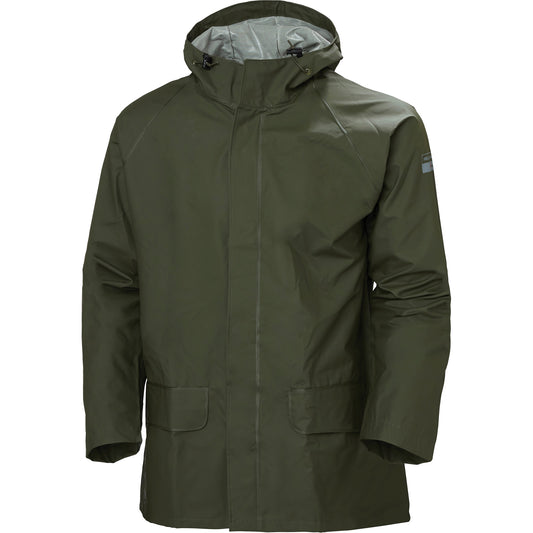 Helly Hansen Mandal PVC-Coated Rain Jacket, Polyester, Small, Green