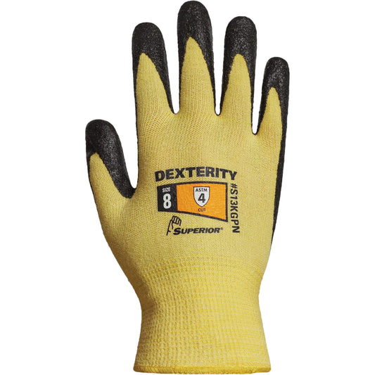 Superior Glove Works Ltd. Gloves with Micropore Grip, Size 2X-Large/11, 13 Gauge, Nitrile Coated, Kevlar® Shell, ASTM ANSI Level A4