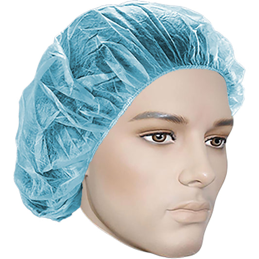 Ronco Bouffant Caps, Polypropylene, 21", Blue