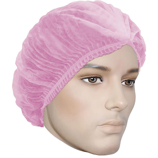 Ronco Bouffant Caps, Polypropylene, 21", Pink