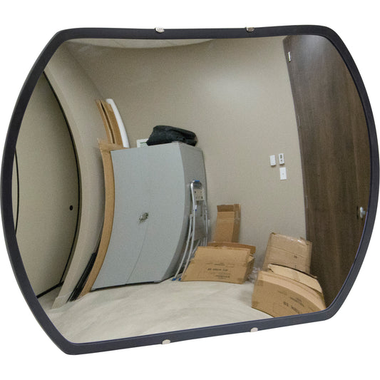Zenith Safety Products Roundtangular Convex Mirror with Bracket, 24" H x 36" W, Indoor/Outdoor