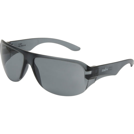 Zenith Safety Products Z2800 Series Safety Glasses, Grey/Smoke Lens, Anti-Scratch, ANSI Z87+/Meets/Exceeds CSA Z94.3