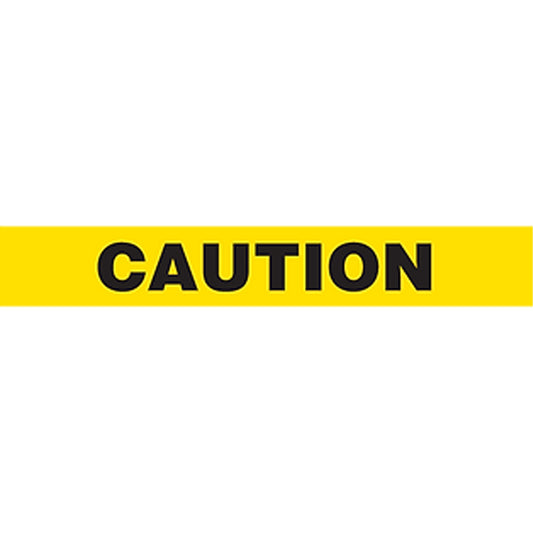 Incom Top Tape & Label Barricade Tape, French, 3" W x 1000' L, 2 mils, Black on Yellow