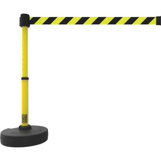 Banner Stakes PLUS Barrier Post Set, Plastic, 42" H, Yellow Tape, 15' Tape Length