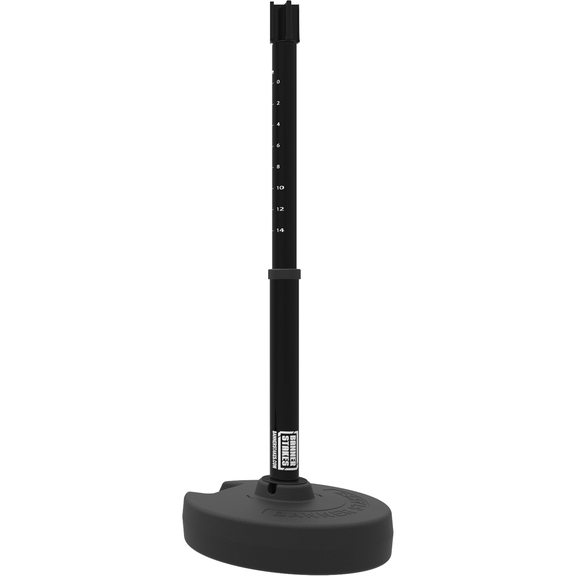 Banner Stakes PLUS Barrier Post Set Receiver, 42" High, Black