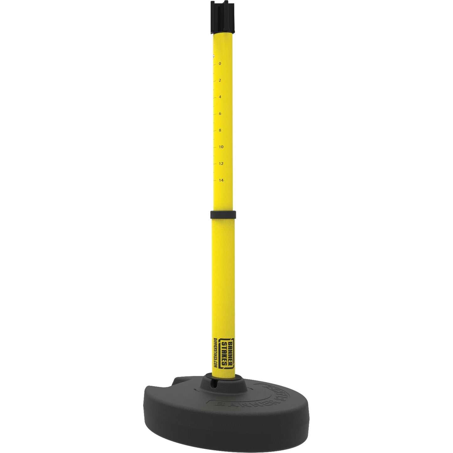 Banner Stakes PLUS Barrier Post Set Receiver, 42" High, Yellow