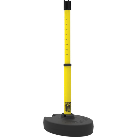 Banner Stakes PLUS Barrier Post Set Receiver, 42" High, Yellow