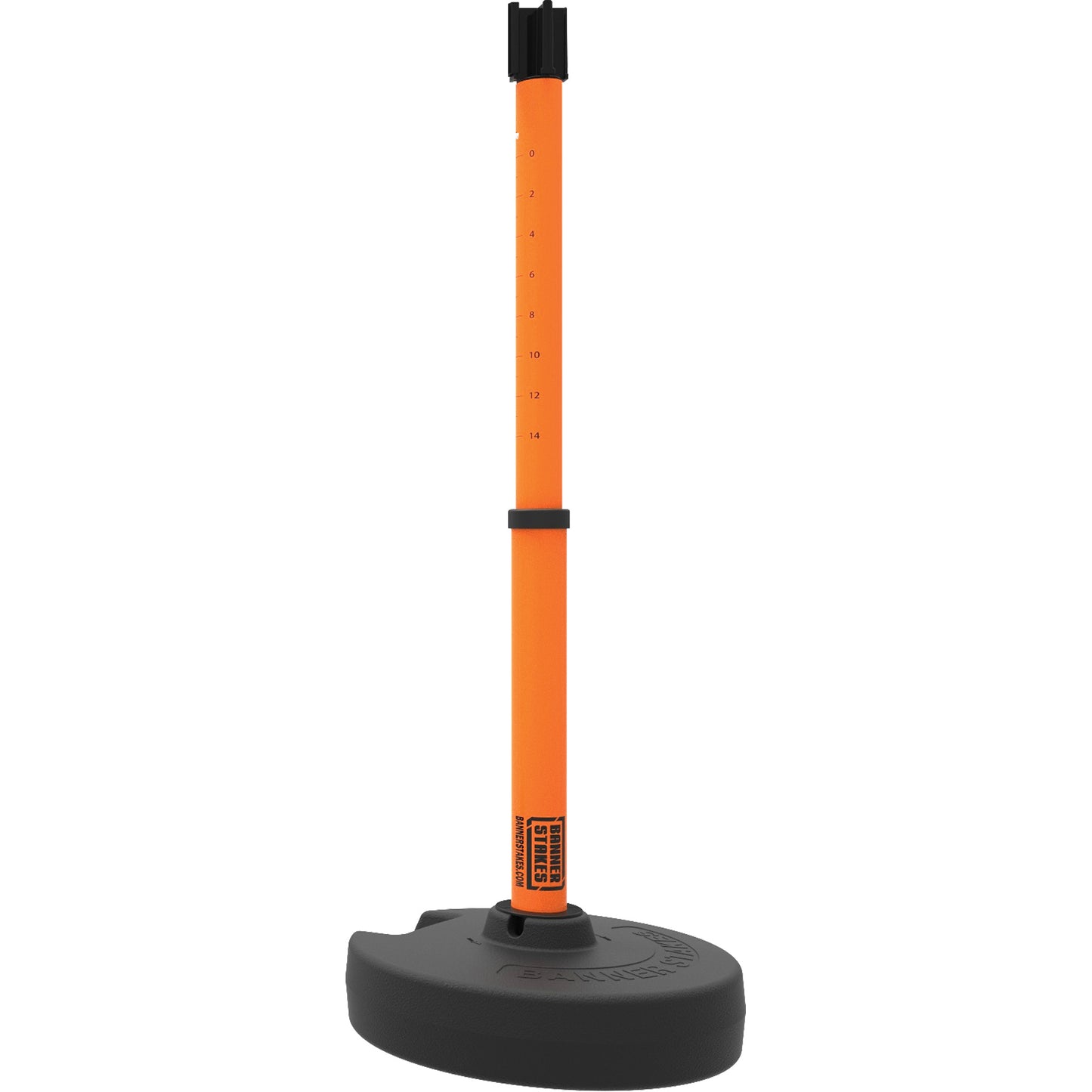 Banner Stakes PLUS Barrier Post Set Receiver, 42" High, Orange
