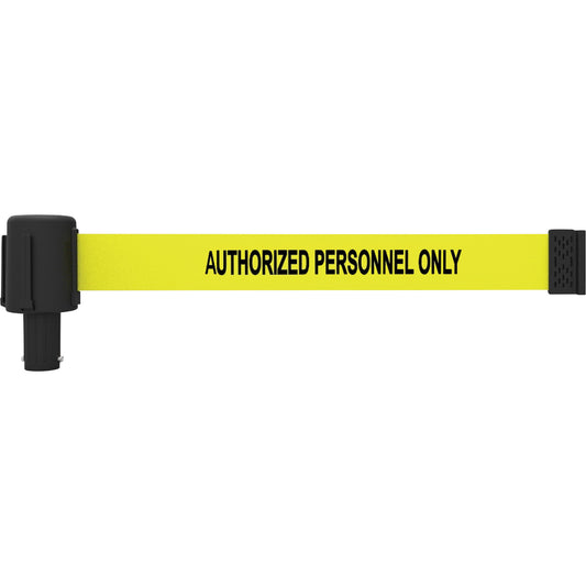 Banner Stakes PLUS Banner Cassettes, Authorized Personnel Only, 15', Yellow Tape