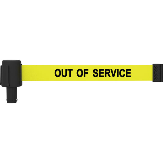 Banner Stakes PLUS Banner Cassettes, Out Of Service, 15', Yellow Tape