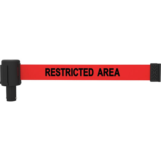 Banner Stakes PLUS Banner Cassettes, Restricted Area, 15', Red Tape