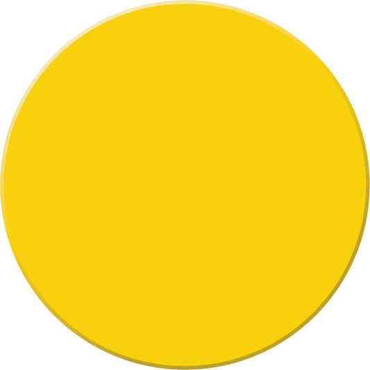 Accuform Signs Tough-Mark™ Heavy-Duty Floor Marking, Circle, 3.5" L x 3.5" W, Yellow, Polyethylene
