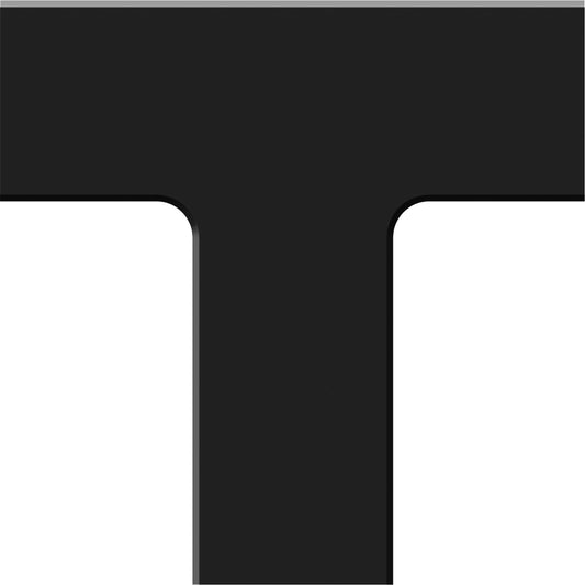 Accuform Signs Tough-Mark™ Heavy-Duty Floor Marking, T, 6" L x 6" W, Black, Polyethylene