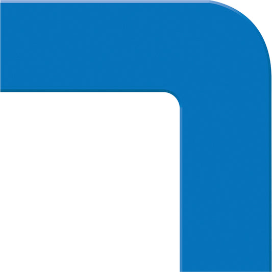 Accuform Signs Tough-Mark™ Heavy-Duty Floor Marking, L, 6" L x 6" W, Blue, Polyethylene